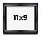 11x9 Modern Shadow Box 1.5" Depth Black Picture Frame - UV Acrylic, Backing, Hanging Hardware